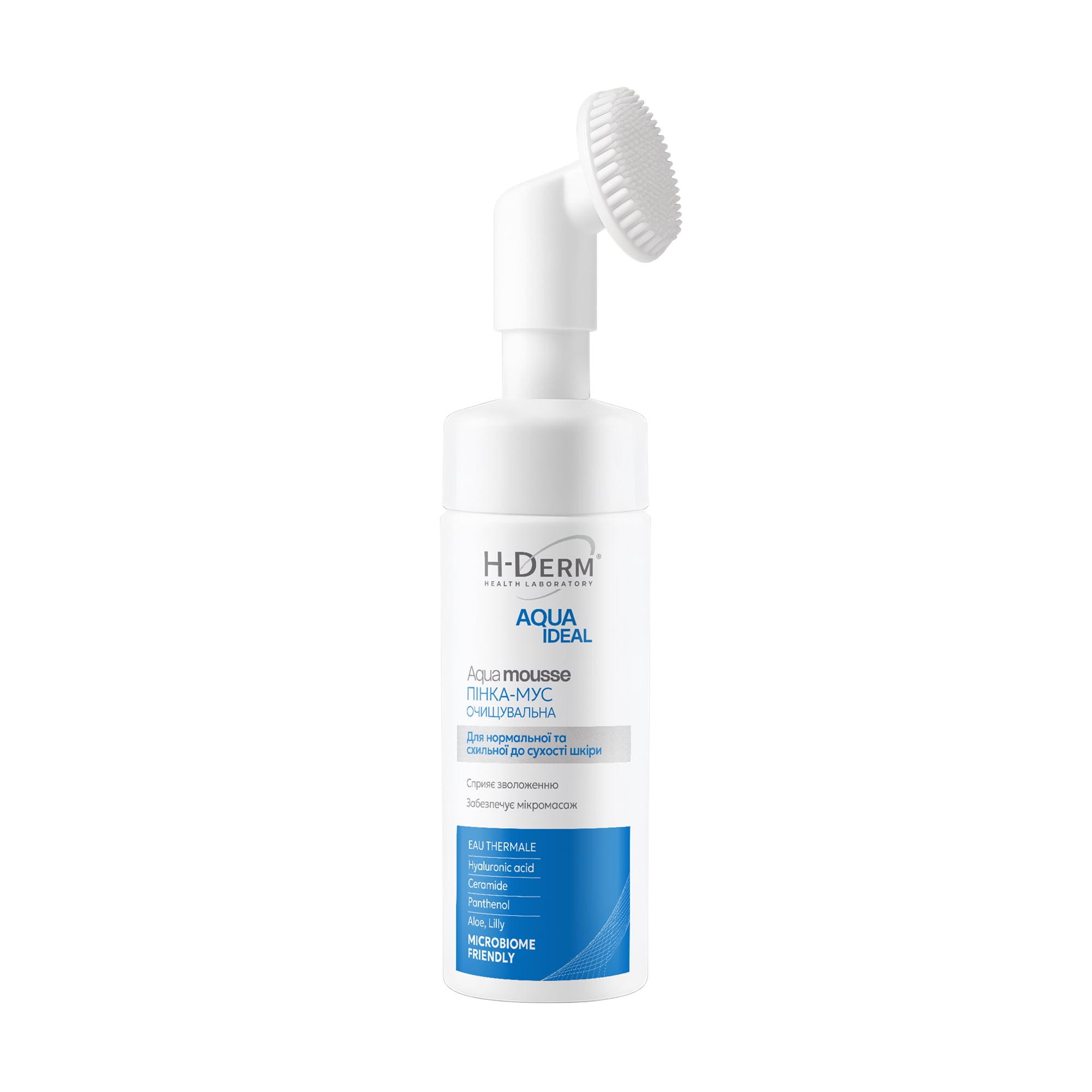 Пінка-мус для обличчя Health Derm Laboratory Aqua Ideal Aqua Mousse для нормальної та схильної до сухості шкіри, 150 мл
